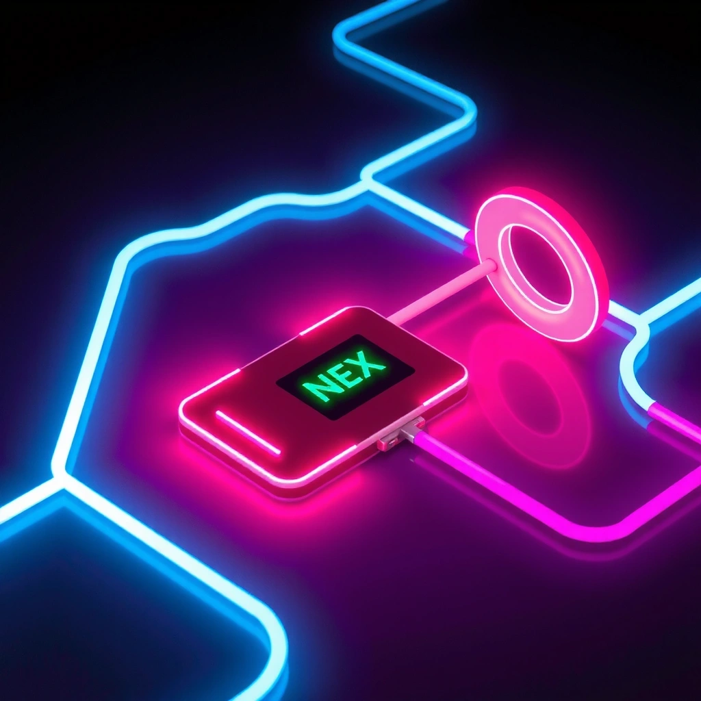 Abstract neon cyberpunk background